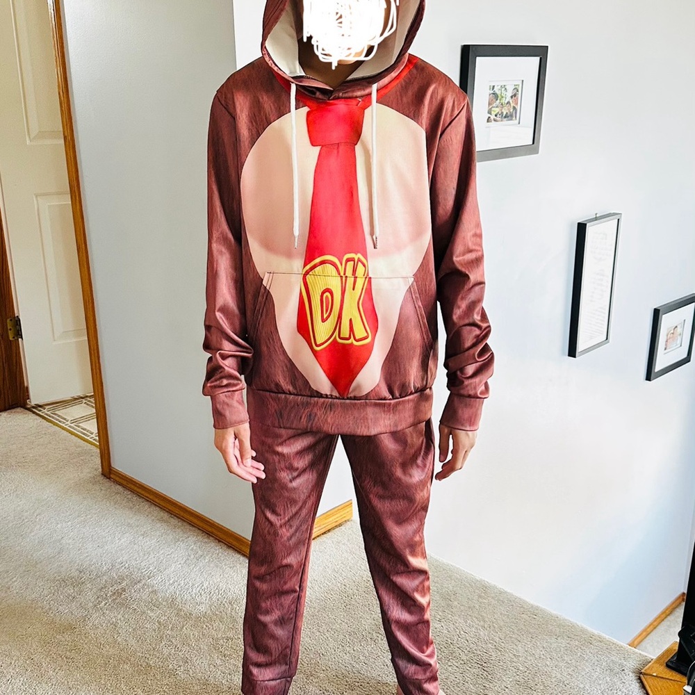 Teen / Big Kid Donkey Kong Outfit / Costume / Hoodie and Pants (NWOT)